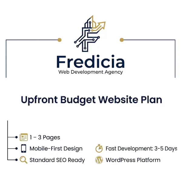 Upfront Budget Website Plan
